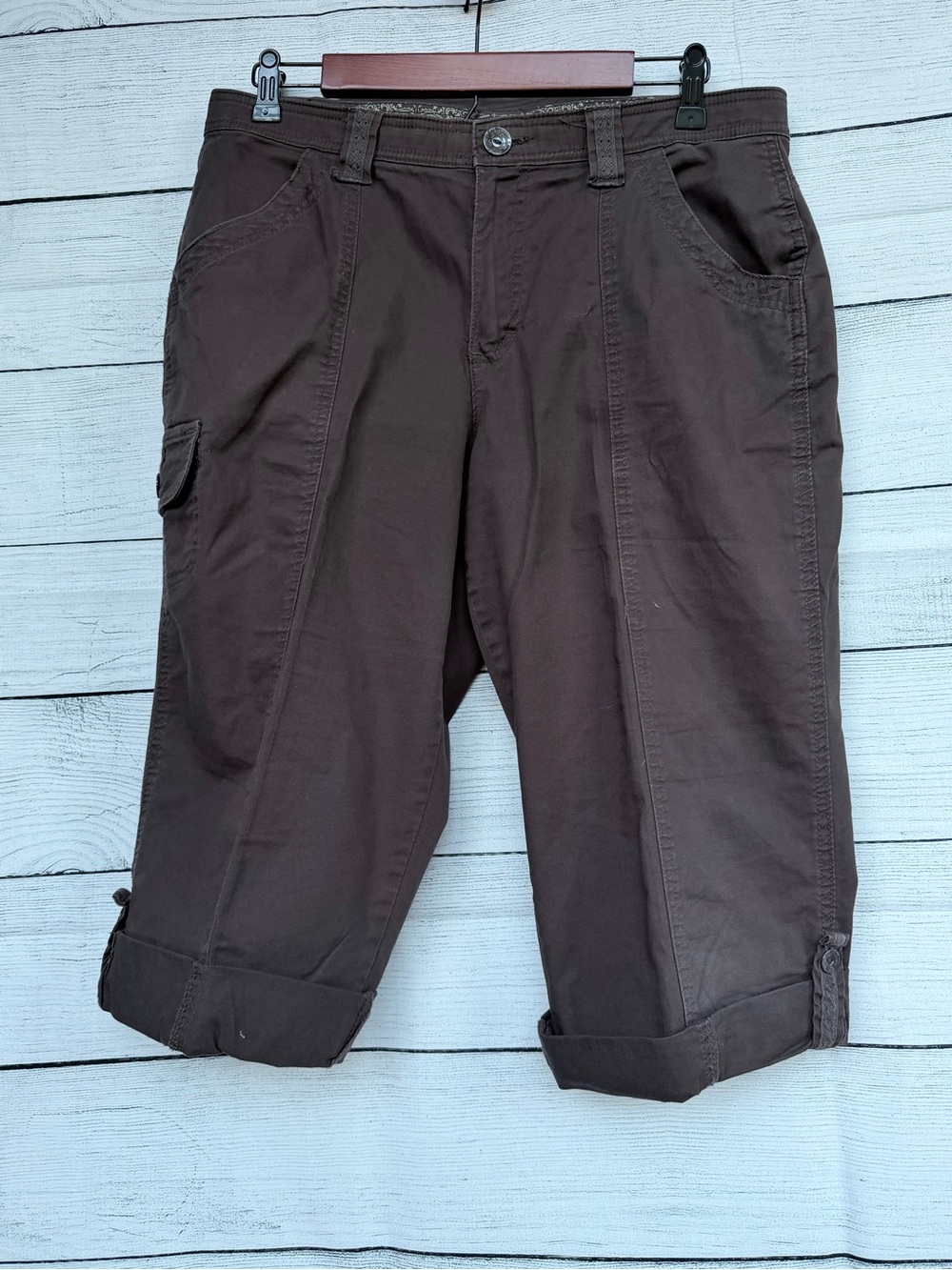 Gloria Vanderbilt Amanda Cargo Capri Pants Size 12